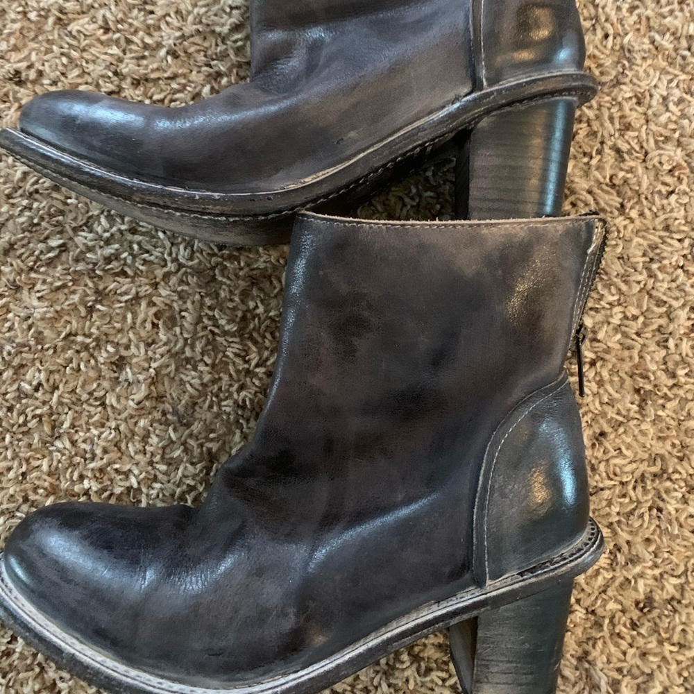 Grey Bed Stu leather booties size 7.5 women’s